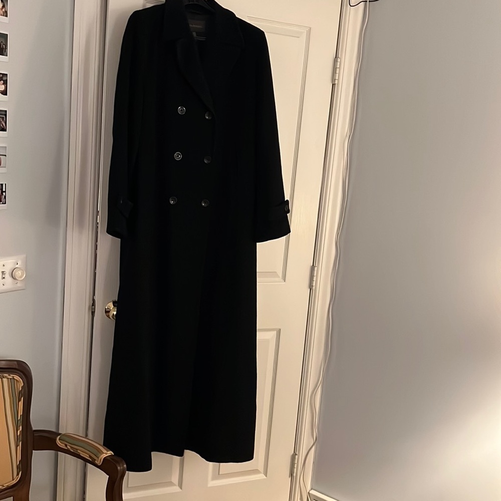 Banana Republic long black double breasted women’s coat